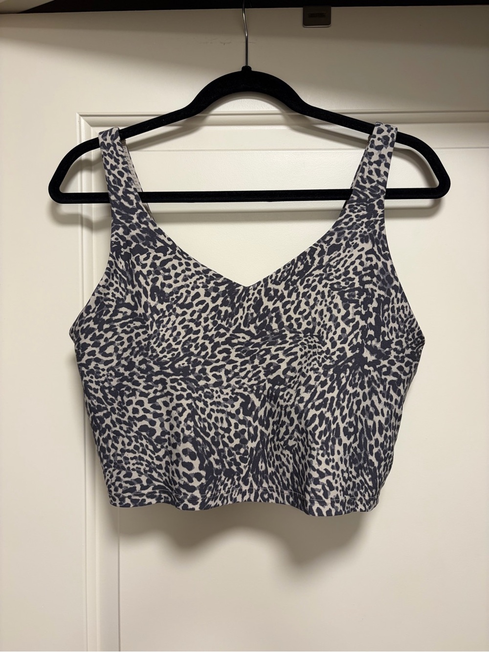 aerie Black & White Leopard Print Cropped Tank